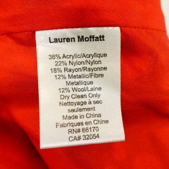 LAUREN MOFFATT Womens Red Gold Mini Skirt 10 MEDIUM High Waist Polka Dot Pleated - Picture 13 of 13